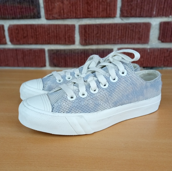 NWT PRO-Keds Royal Lo Perf Tie-Dye Suede in Blue Fog - Picture 2 of 8